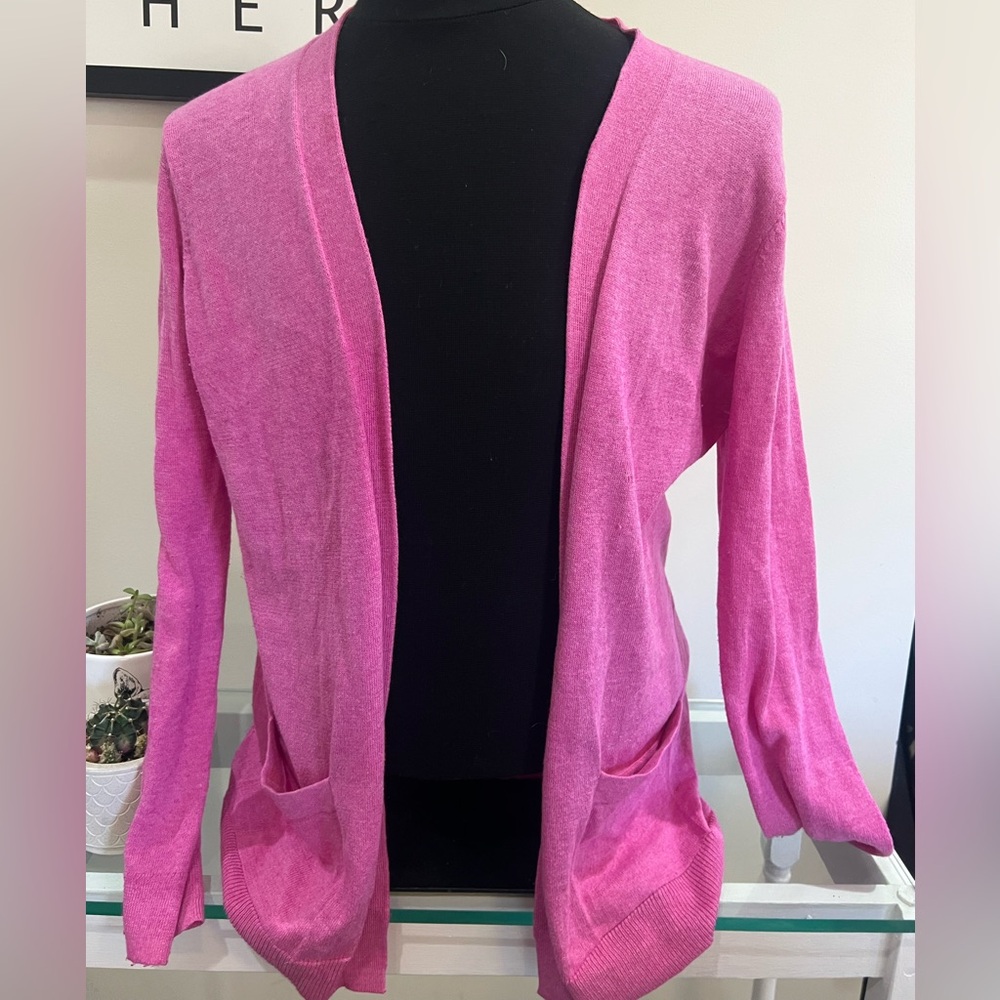 Pink Women's Cardigan Lightweight Sweater